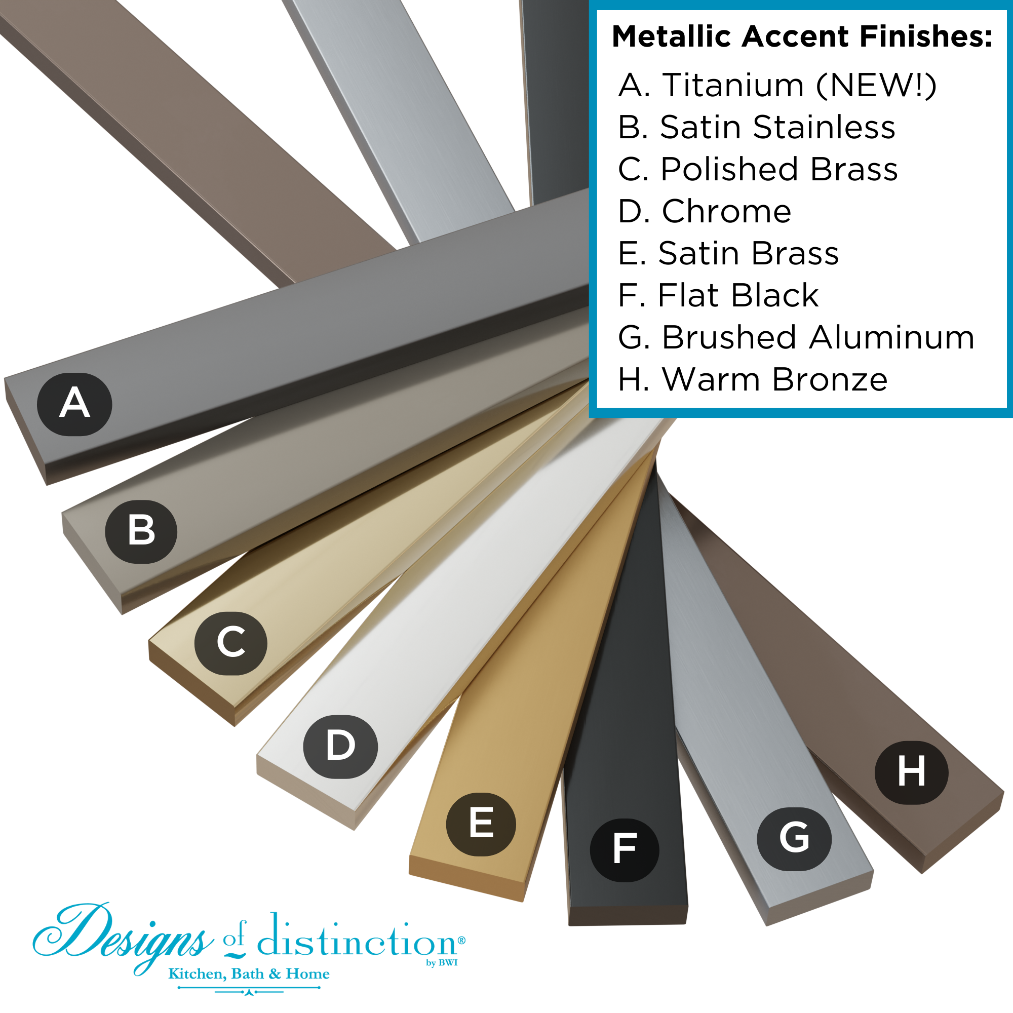 Designs of Distinction® KBIS 2024 Preview - New Titanium Finish for Metallic Accents 192